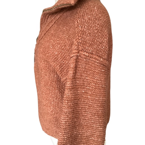 UNIVERSAL THREAD Cozy Rust Quarter Zip Sweater - Picture 4 of 7